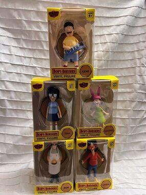 Bobs Burgers- Vinyl Toy Figure Lot- Culturefly- Entire Family-  New In Box